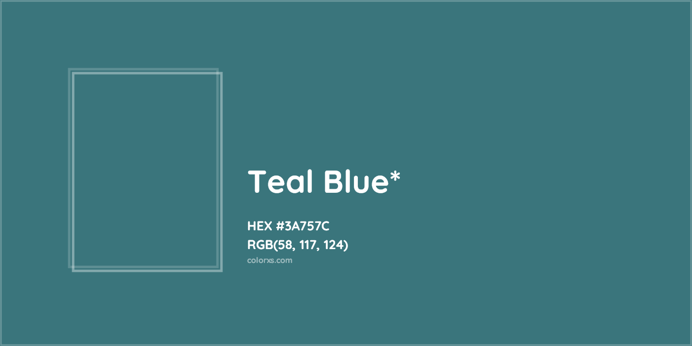 HEX #3A757C Color Name, Color Code, Palettes, Similar Paints, Images