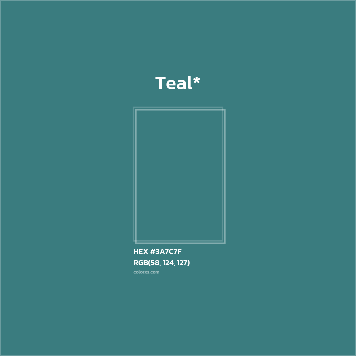 HEX #3A7C7F Color Name, Color Code, Palettes, Similar Paints, Images