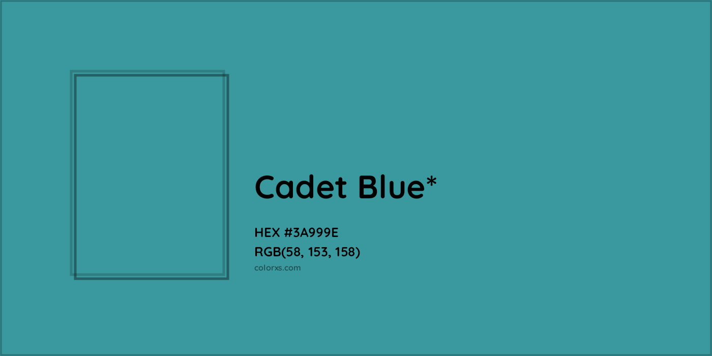 HEX #3A999E Color Name, Color Code, Palettes, Similar Paints, Images