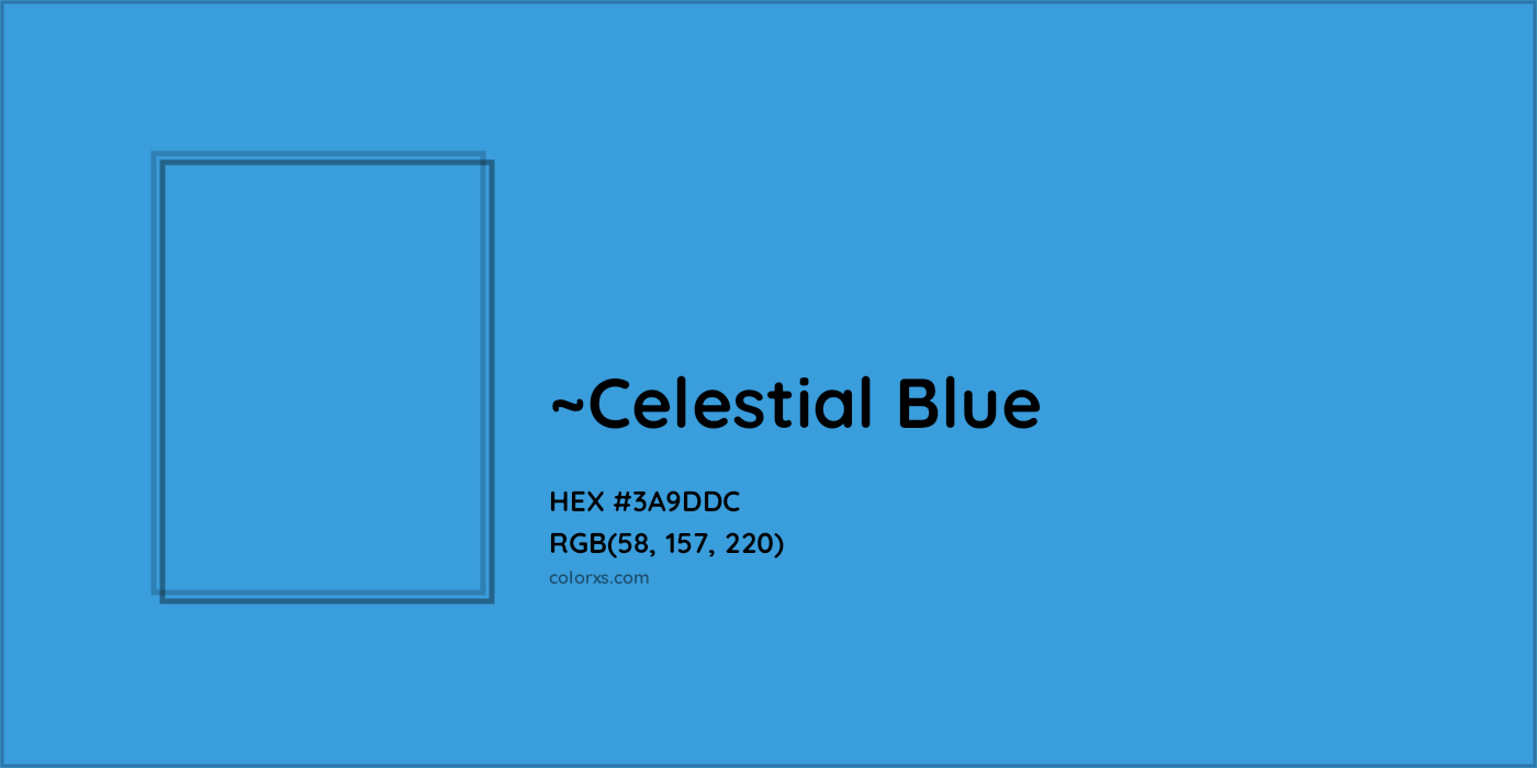 HEX #3A9DDC Color Name, Color Code, Palettes, Similar Paints, Images
