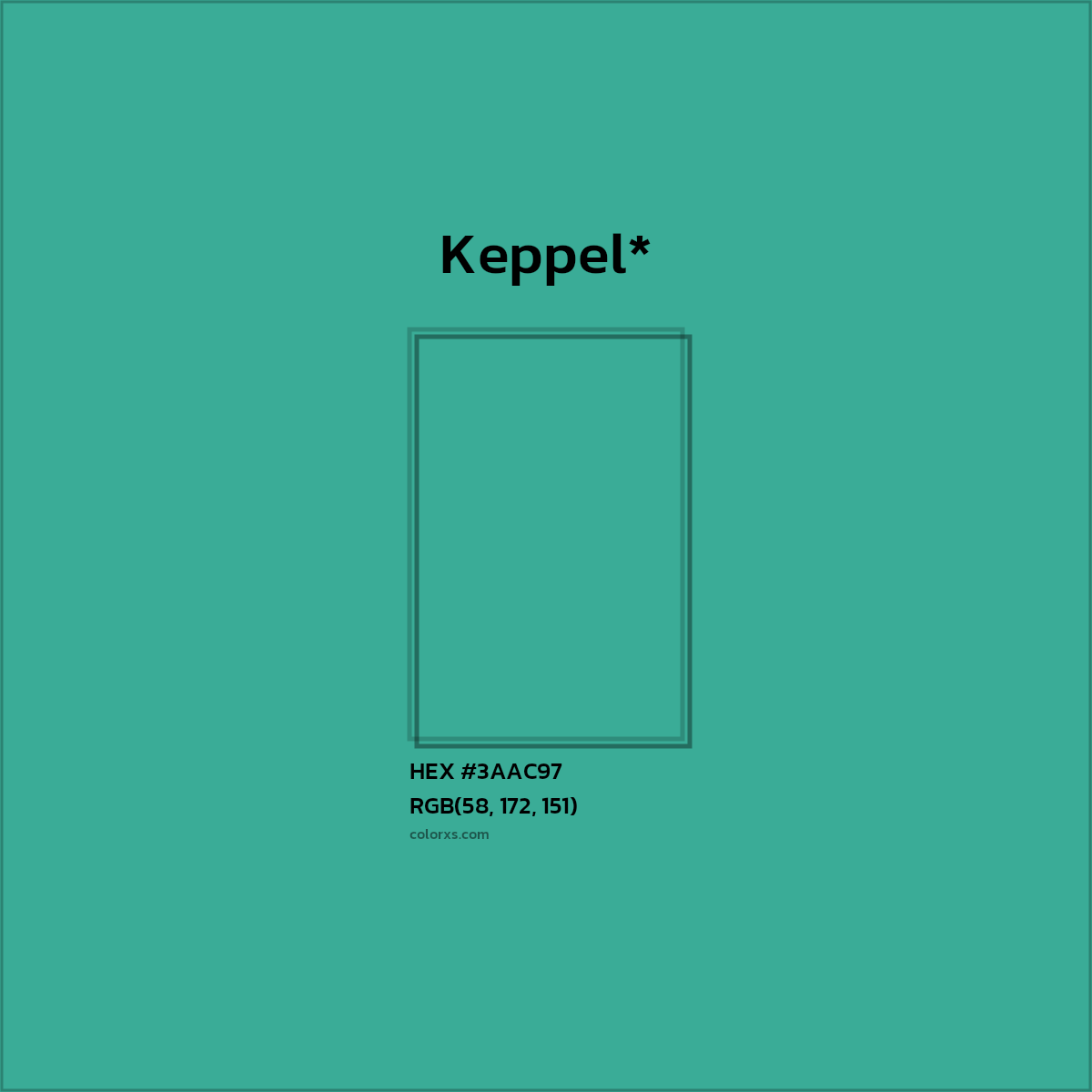 HEX #3AAC97 Color Name, Color Code, Palettes, Similar Paints, Images