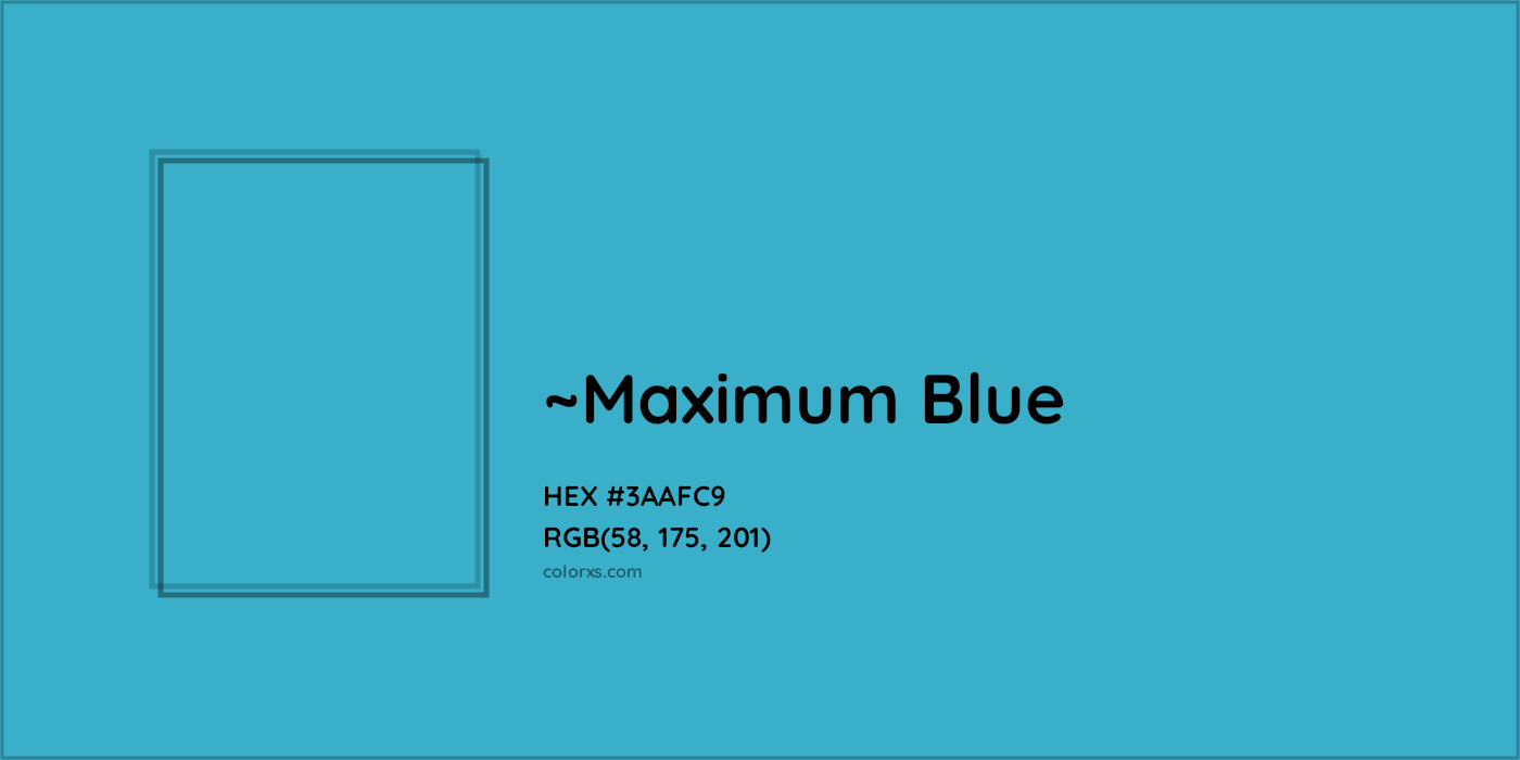 HEX #3AAFC9 Color Name, Color Code, Palettes, Similar Paints, Images