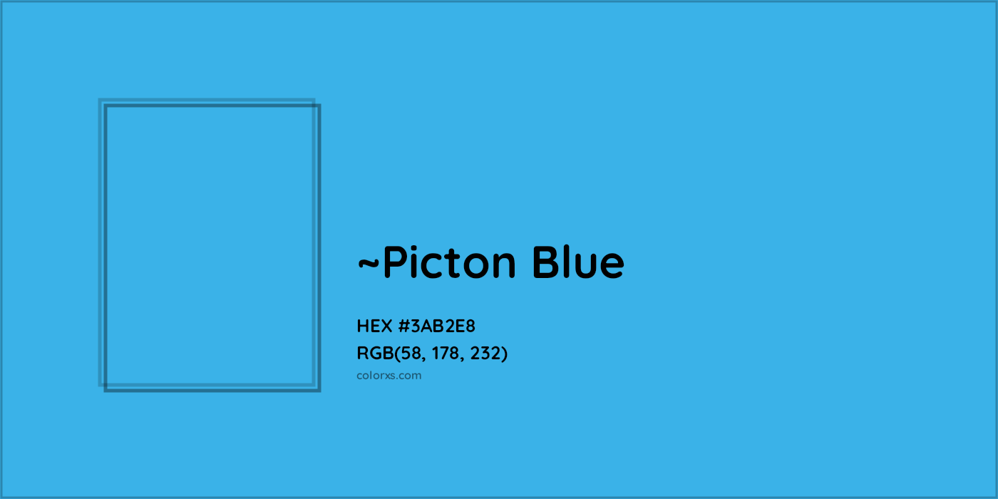 HEX #3AB2E8 Color Name, Color Code, Palettes, Similar Paints, Images