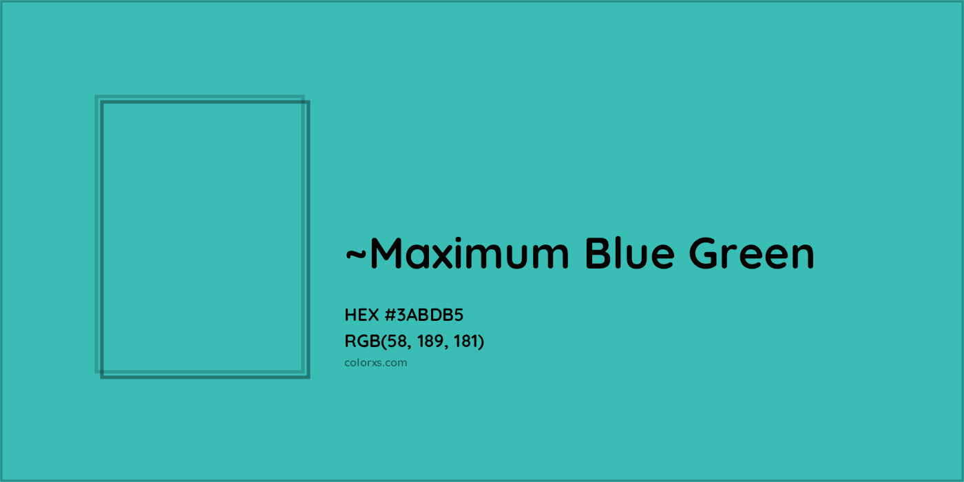 HEX #3ABDB5 Color Name, Color Code, Palettes, Similar Paints, Images