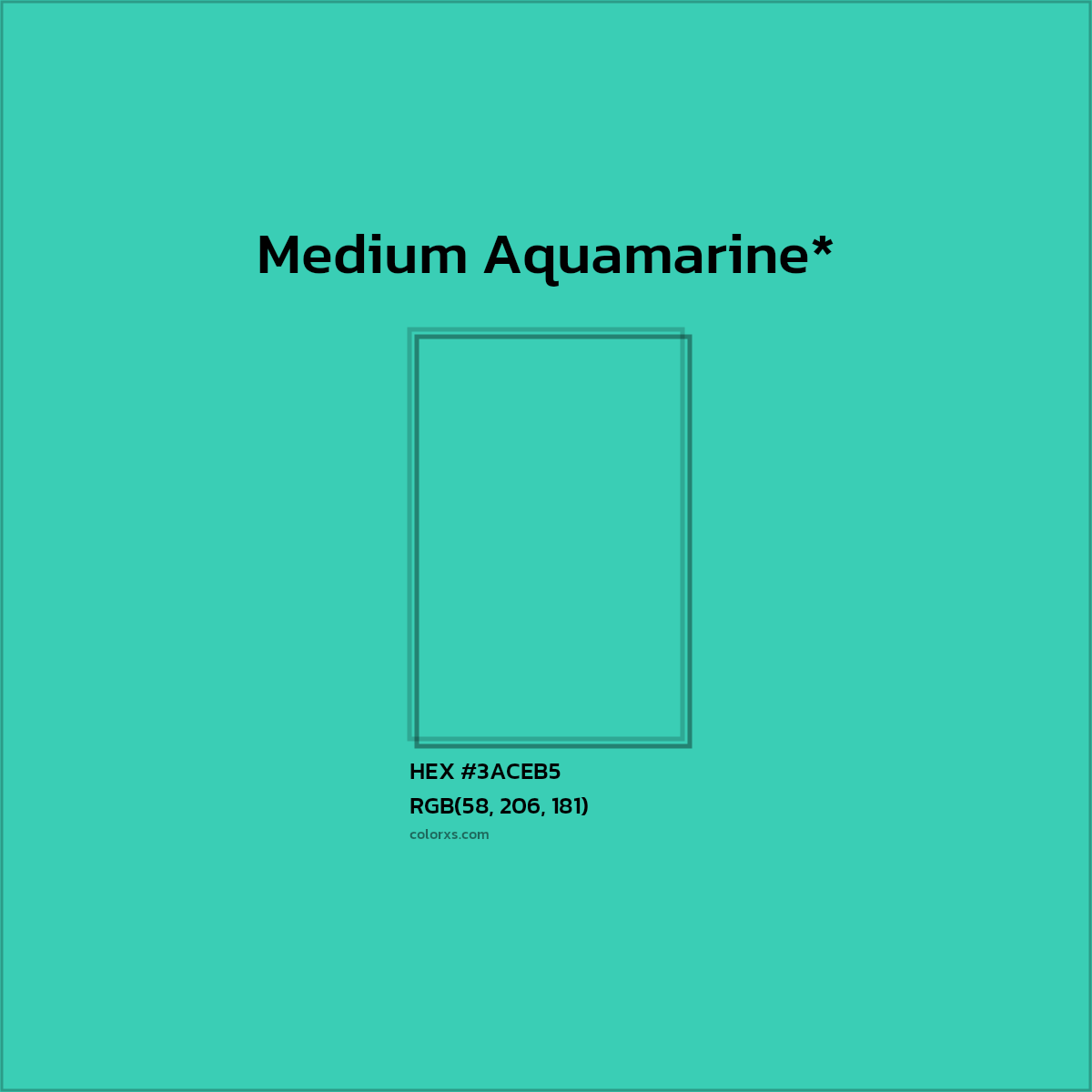 HEX #3ACEB5 Color Name, Color Code, Palettes, Similar Paints, Images