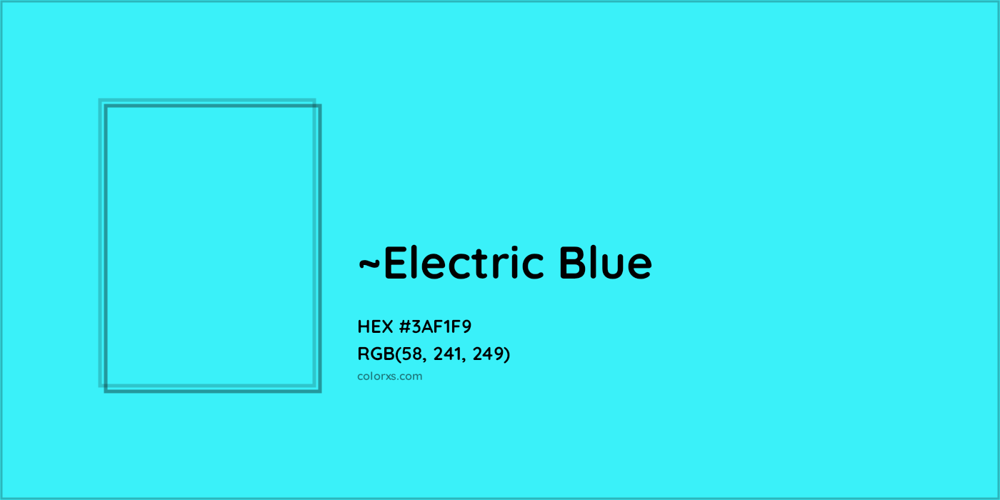 HEX #3AF1F9 Color Name, Color Code, Palettes, Similar Paints, Images