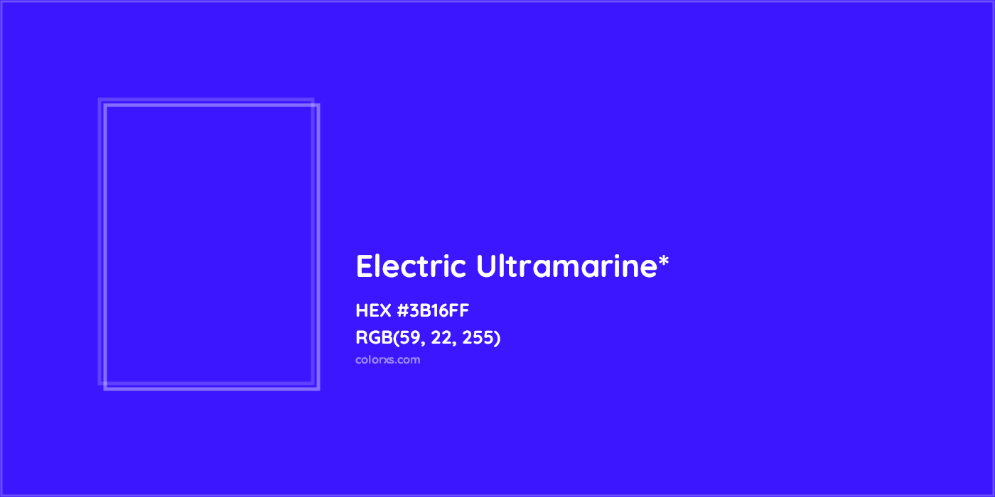 HEX #3B16FF Color Name, Color Code, Palettes, Similar Paints, Images