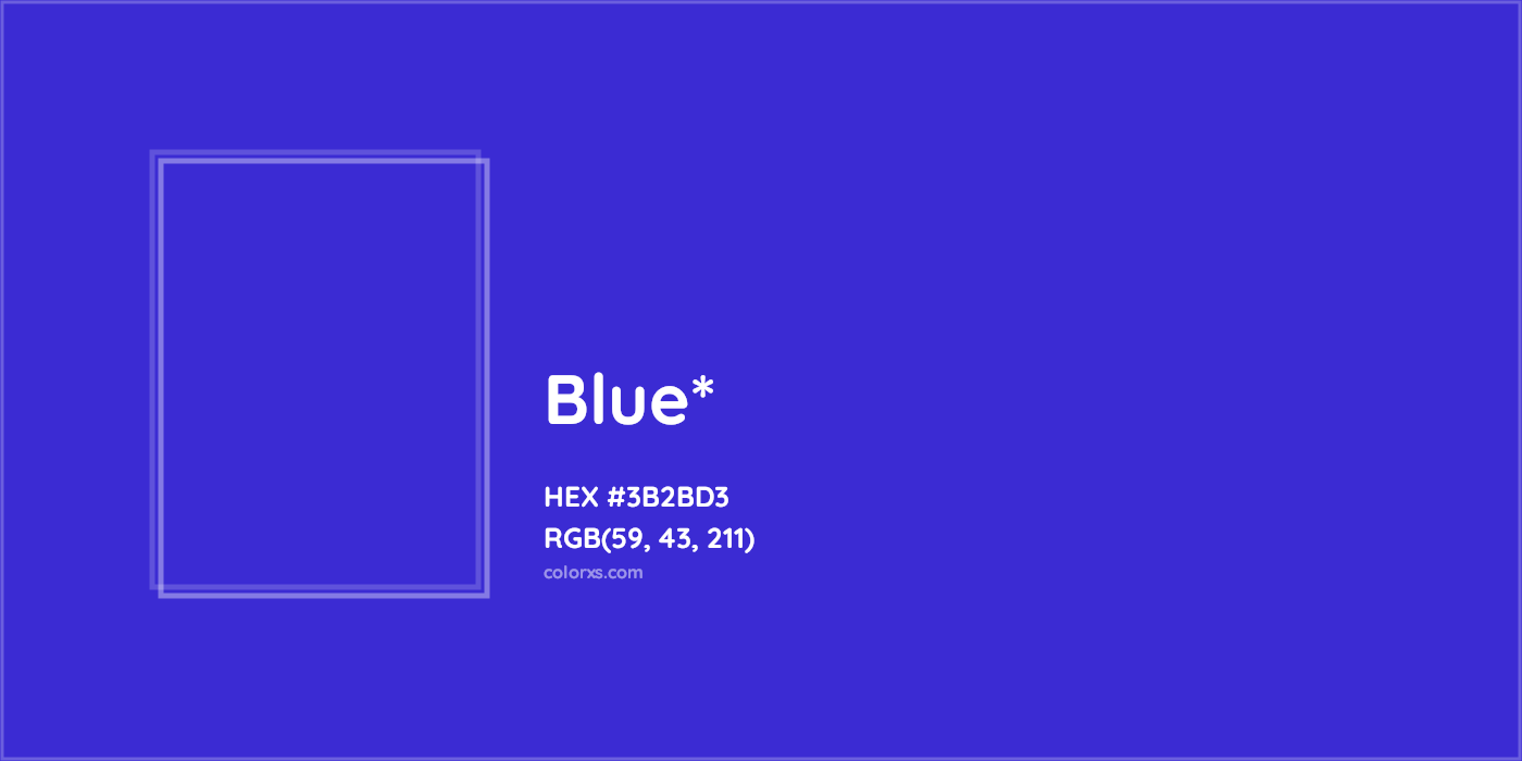 HEX #3B2BD3 Color Name, Color Code, Palettes, Similar Paints, Images