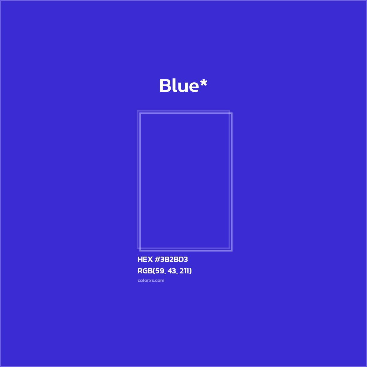 HEX #3B2BD3 Color Name, Color Code, Palettes, Similar Paints, Images