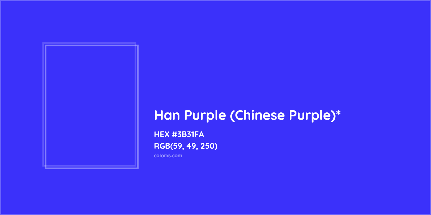 HEX #3B31FA Color Name, Color Code, Palettes, Similar Paints, Images
