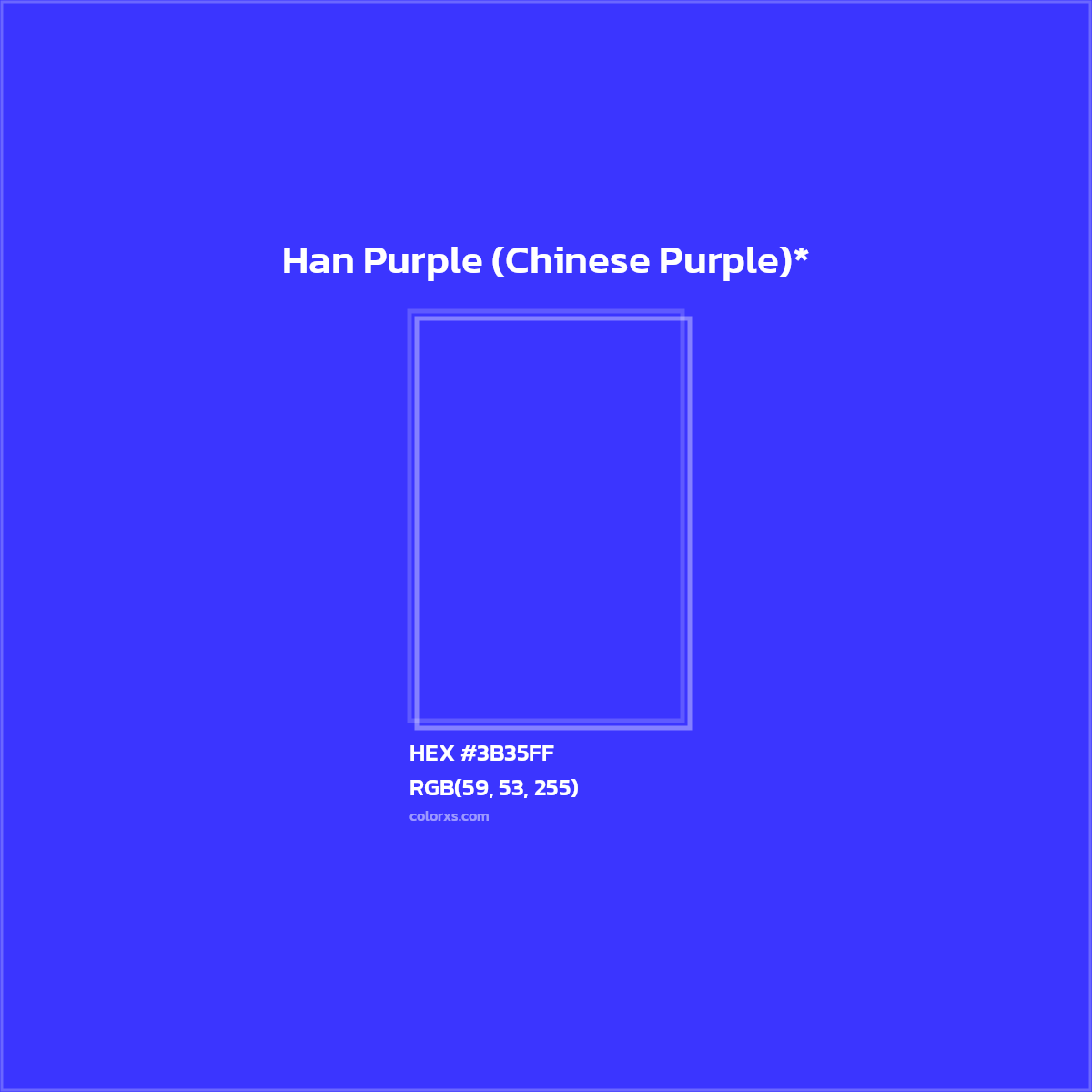 HEX #3B35FF Color Name, Color Code, Palettes, Similar Paints, Images