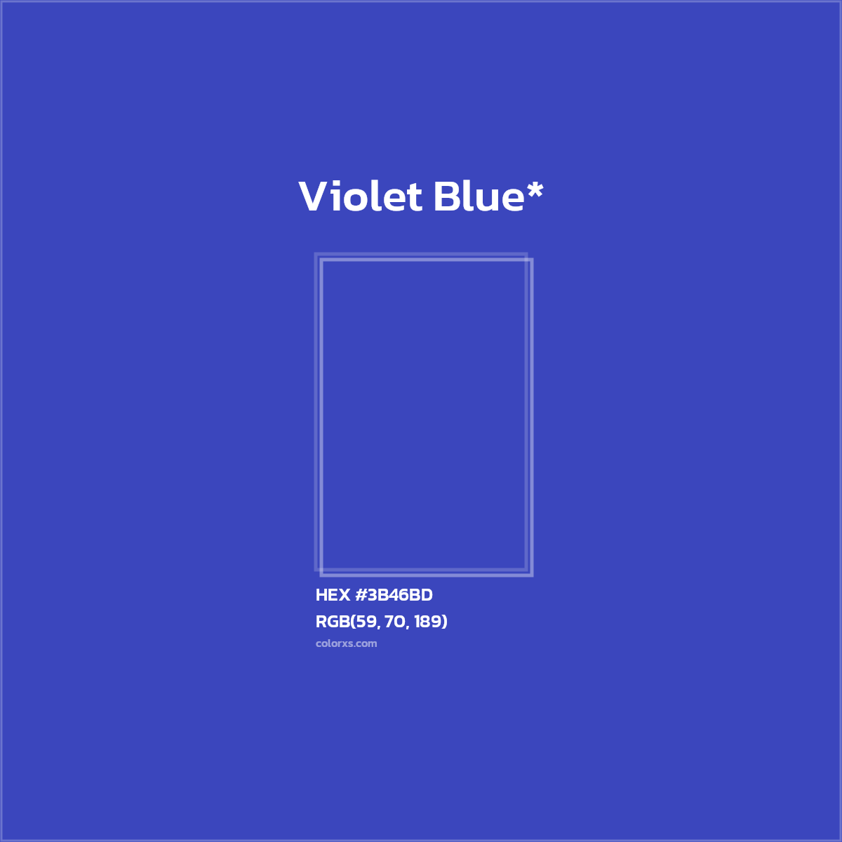 HEX #3B46BD Color Name, Color Code, Palettes, Similar Paints, Images