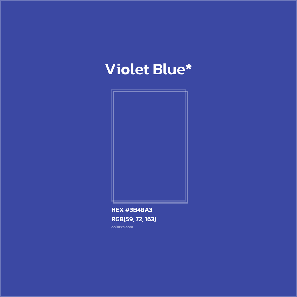 HEX #3B48A3 Color Name, Color Code, Palettes, Similar Paints, Images