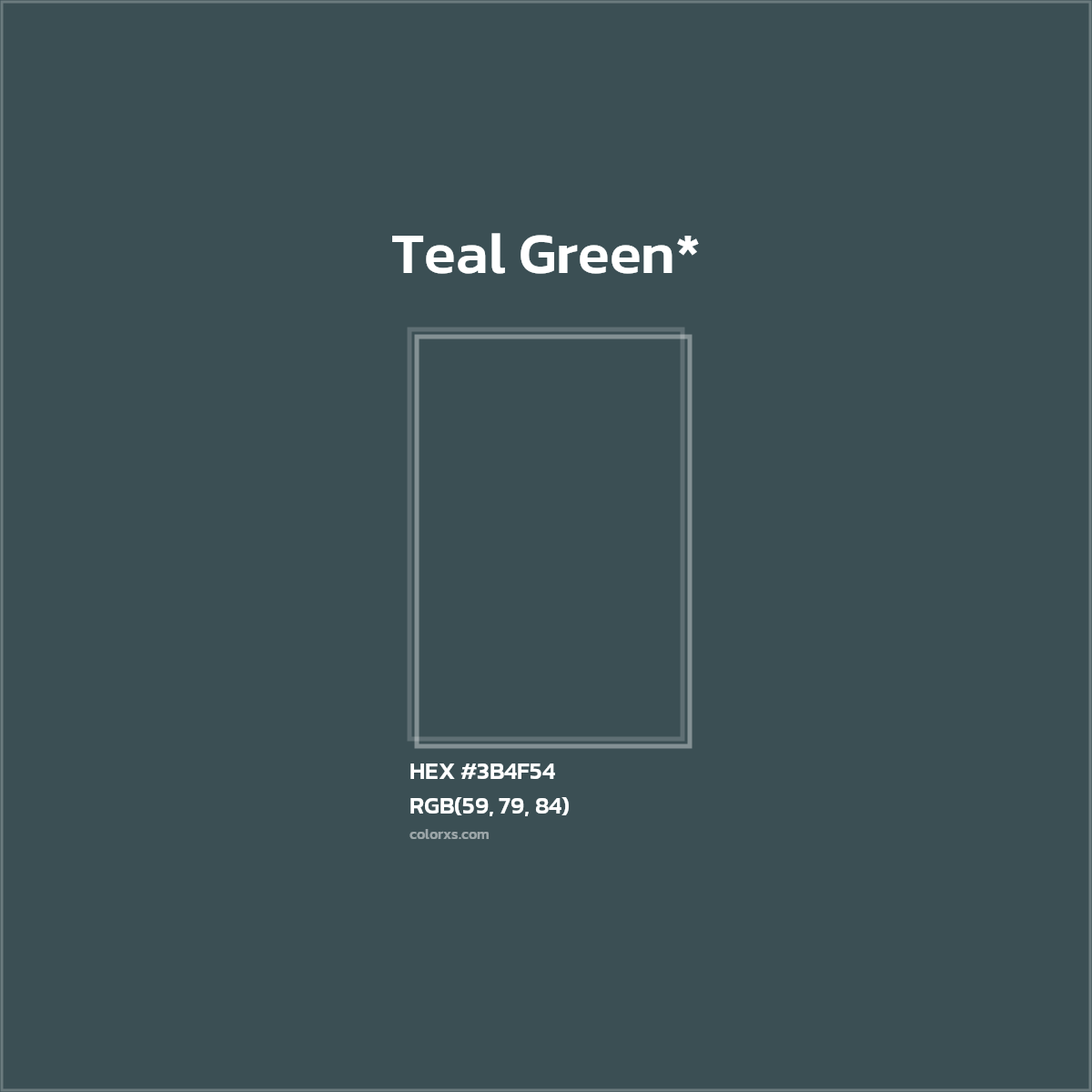 HEX #3B4F54 Color Name, Color Code, Palettes, Similar Paints, Images