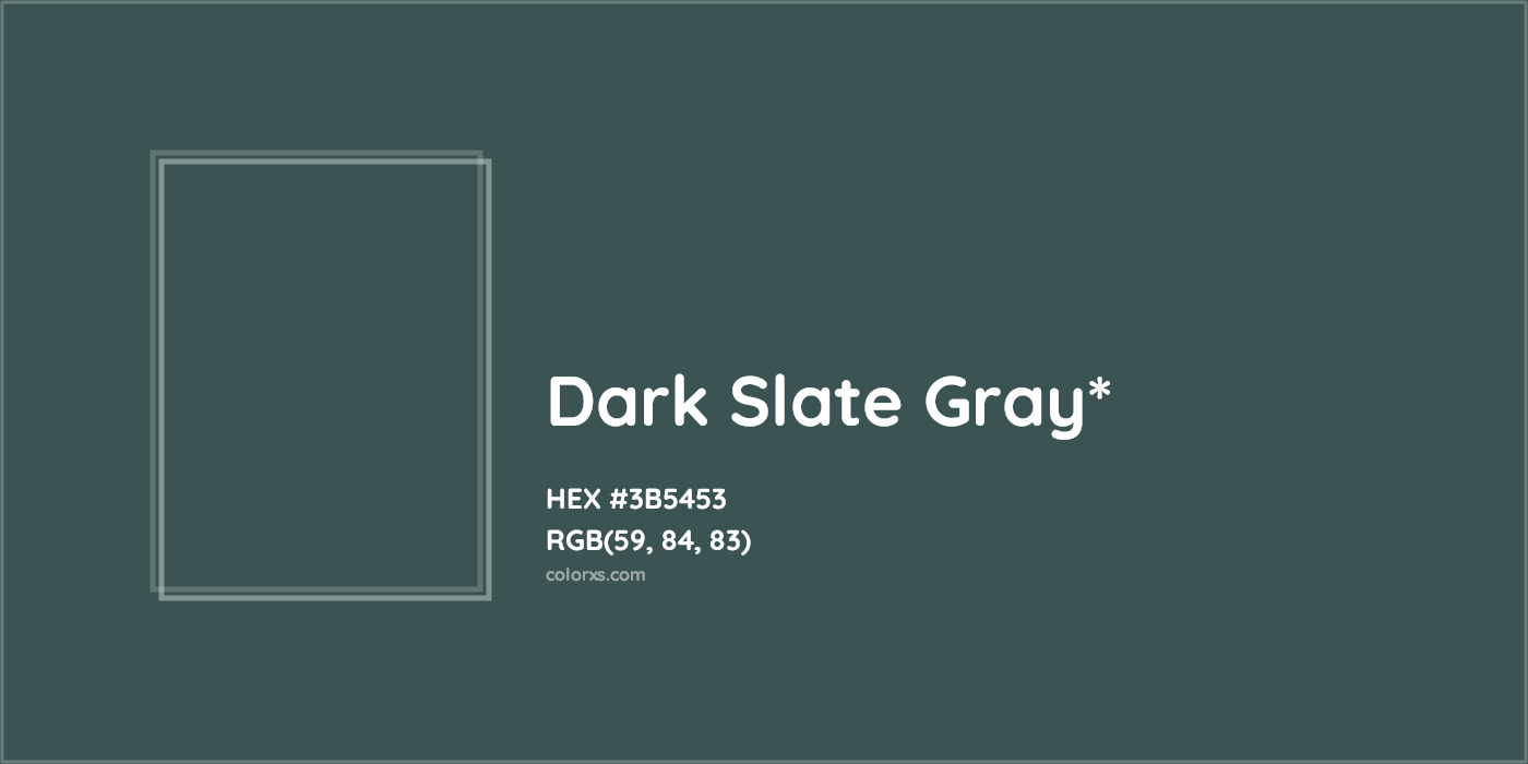 HEX #3B5453 Color Name, Color Code, Palettes, Similar Paints, Images