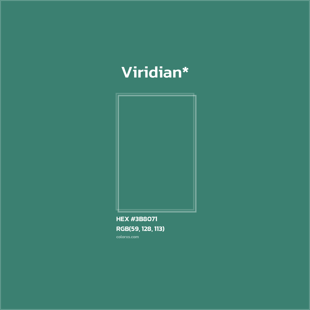 HEX #3B8071 Color Name, Color Code, Palettes, Similar Paints, Images