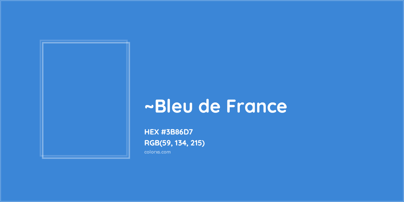 HEX #3B86D7 Color Name, Color Code, Palettes, Similar Paints, Images