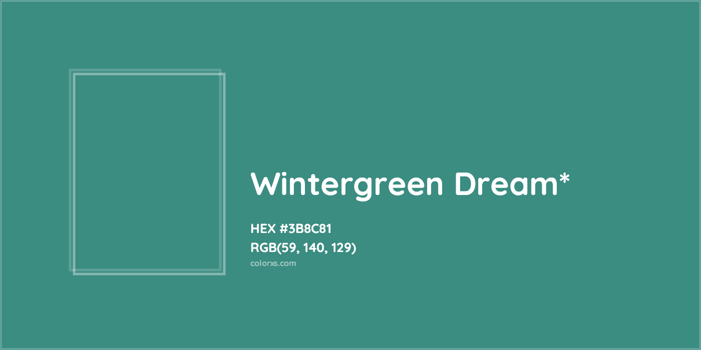 HEX #3B8C81 Color Name, Color Code, Palettes, Similar Paints, Images
