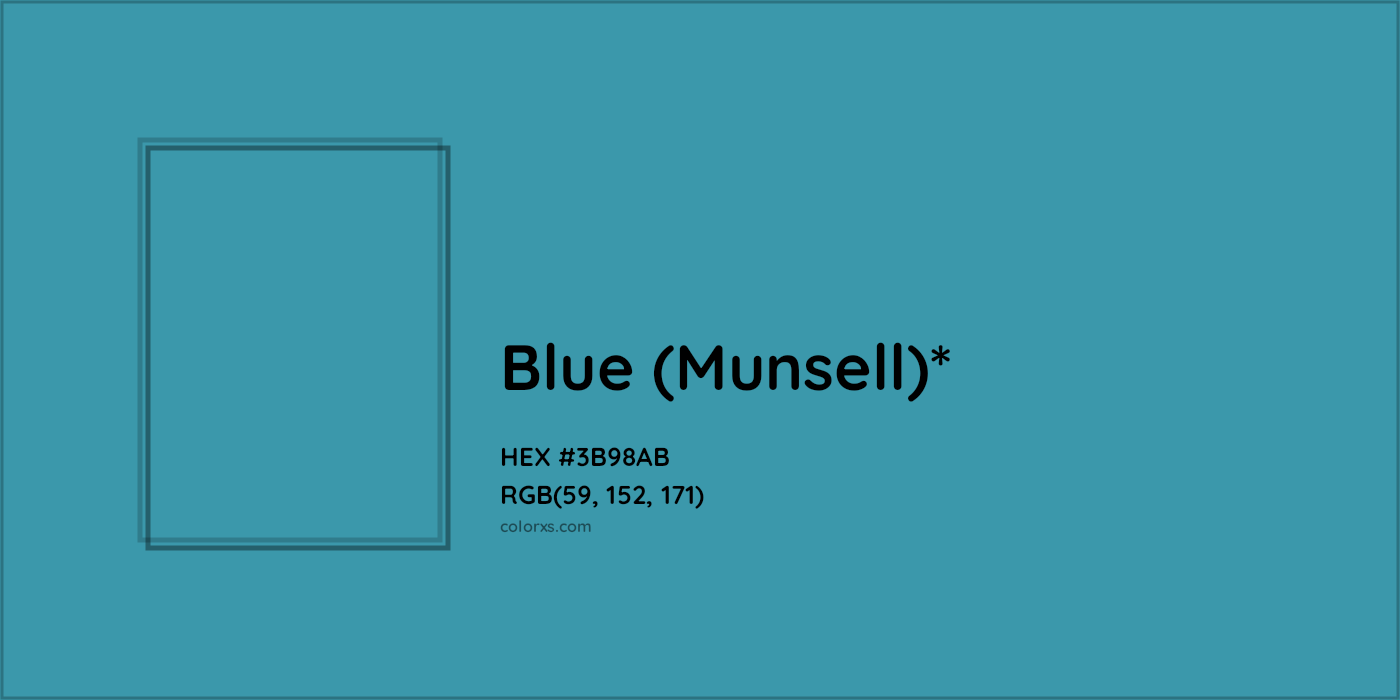 HEX #3B98AB Color Name, Color Code, Palettes, Similar Paints, Images