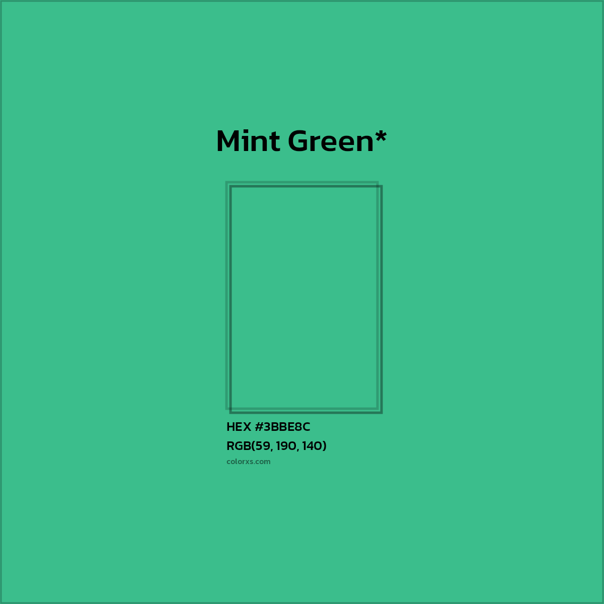 HEX #3BBE8C Color Name, Color Code, Palettes, Similar Paints, Images