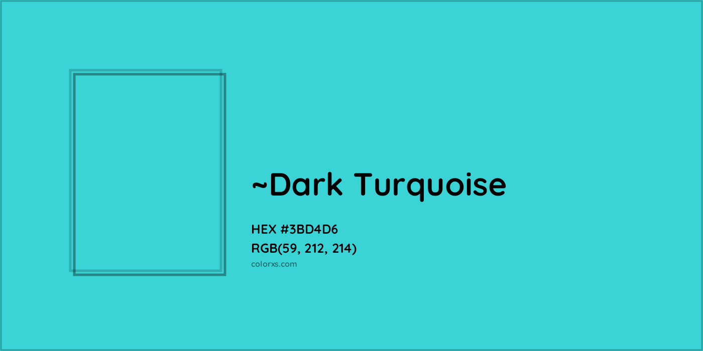 HEX #3BD4D6 Color Name, Color Code, Palettes, Similar Paints, Images