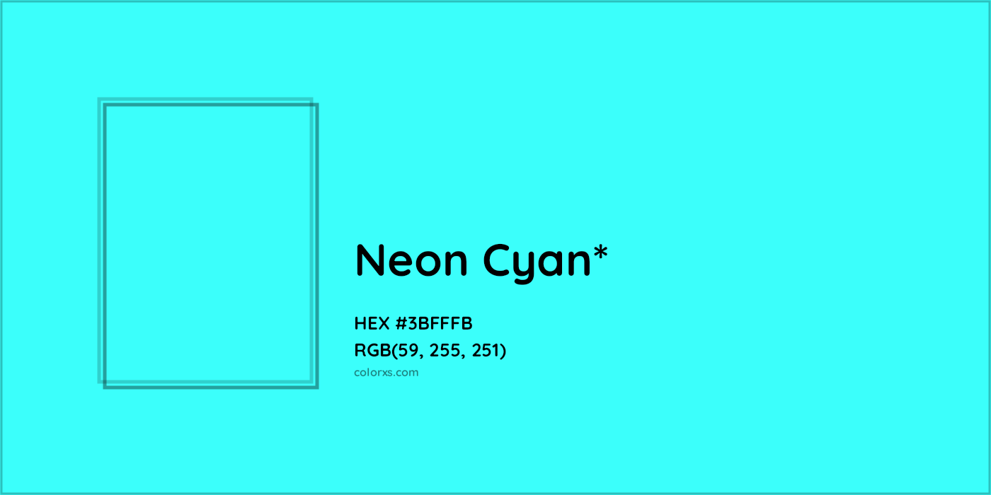HEX #3BFFFB Color Name, Color Code, Palettes, Similar Paints, Images