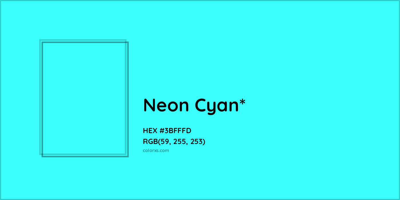 HEX #3BFFFD Color Name, Color Code, Palettes, Similar Paints, Images