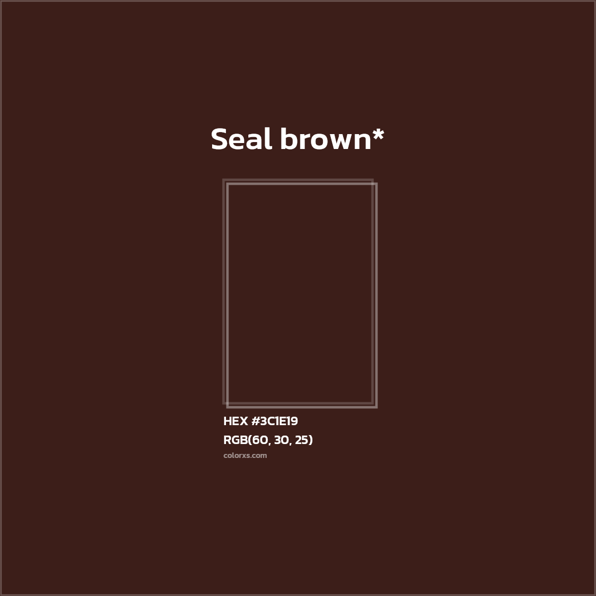 HEX #3C1E19 Color Name, Color Code, Palettes, Similar Paints, Images