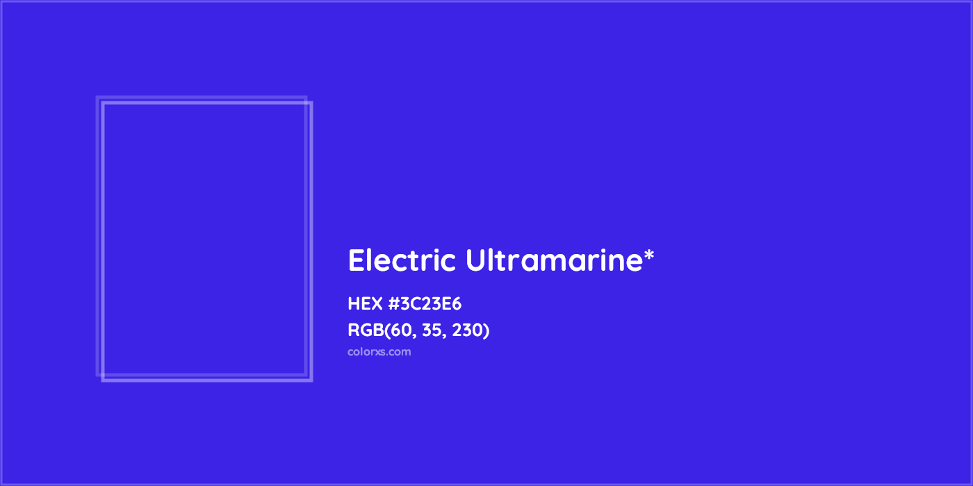 HEX #3C23E6 Color Name, Color Code, Palettes, Similar Paints, Images
