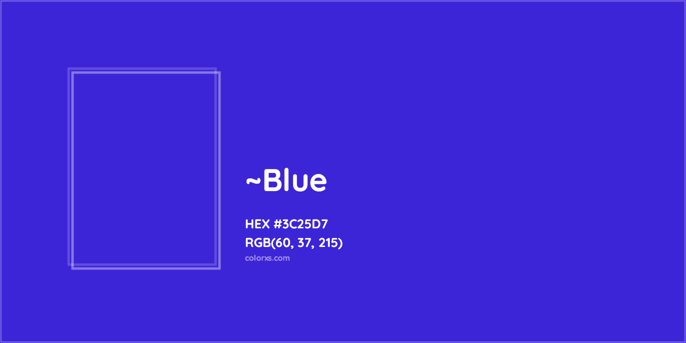 HEX #3C25D7 Color Name, Color Code, Palettes, Similar Paints, Images