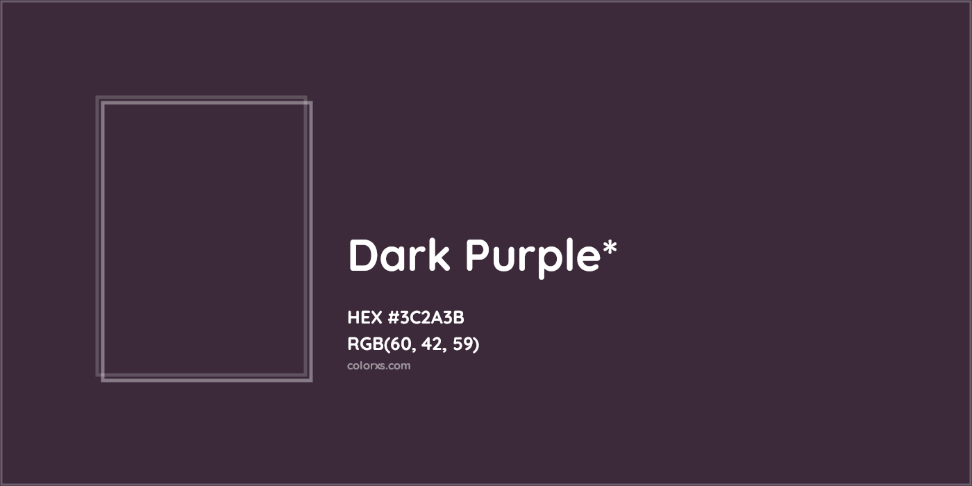 HEX #3C2A3B Color Name, Color Code, Palettes, Similar Paints, Images