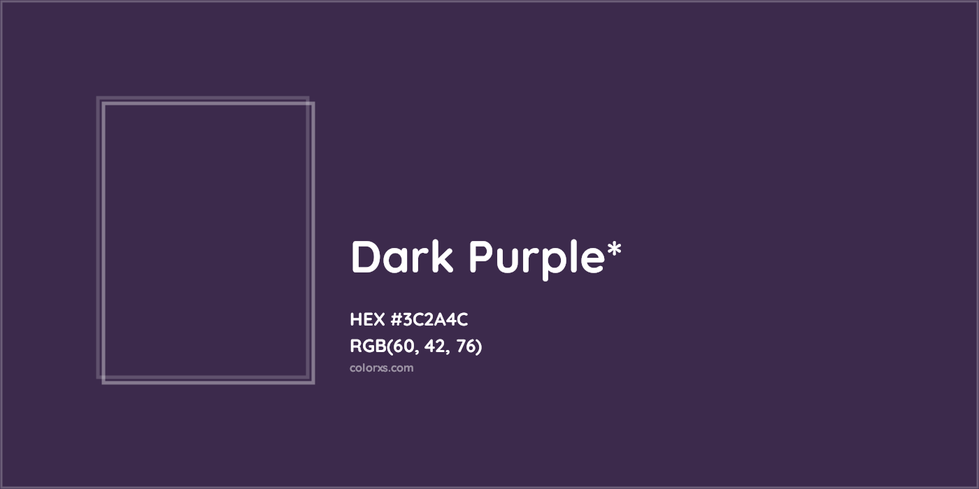 HEX #3C2A4C Color Name, Color Code, Palettes, Similar Paints, Images