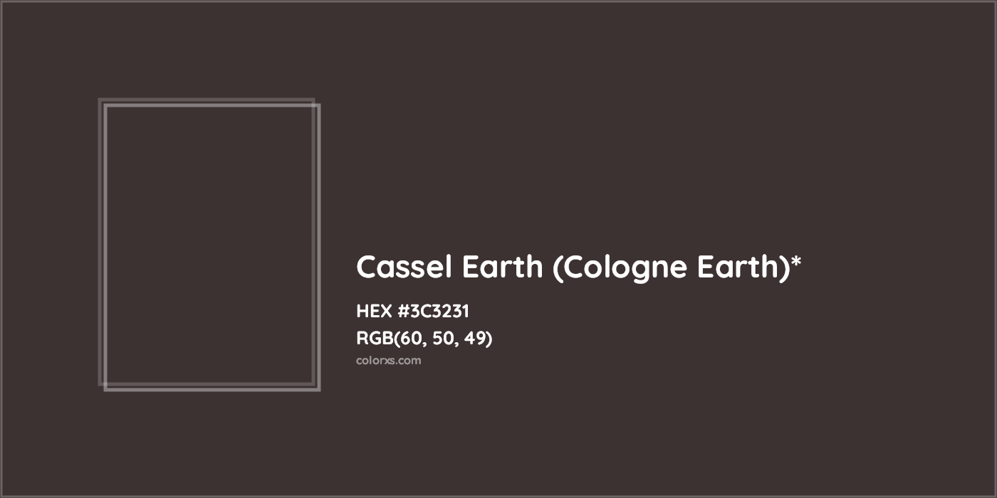 HEX #3C3231 Color Name, Color Code, Palettes, Similar Paints, Images
