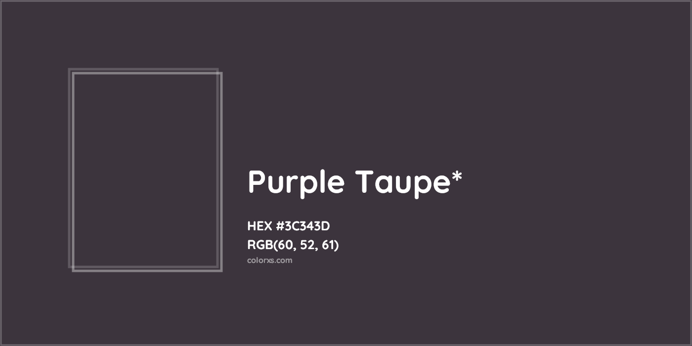 HEX #3C343D Color Name, Color Code, Palettes, Similar Paints, Images