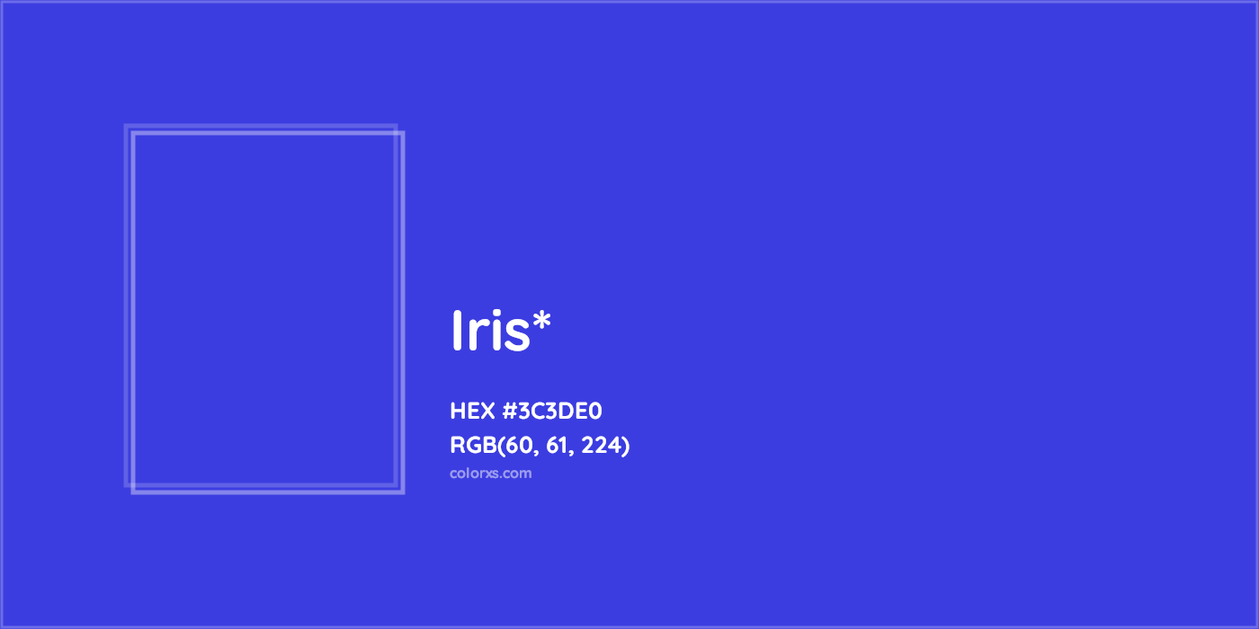 HEX #3C3DE0 Color Name, Color Code, Palettes, Similar Paints, Images