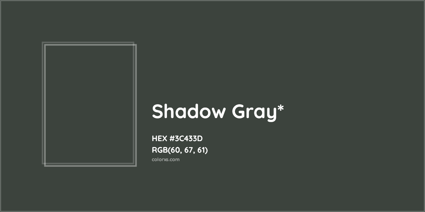 HEX #3C433D Color Name, Color Code, Palettes, Similar Paints, Images
