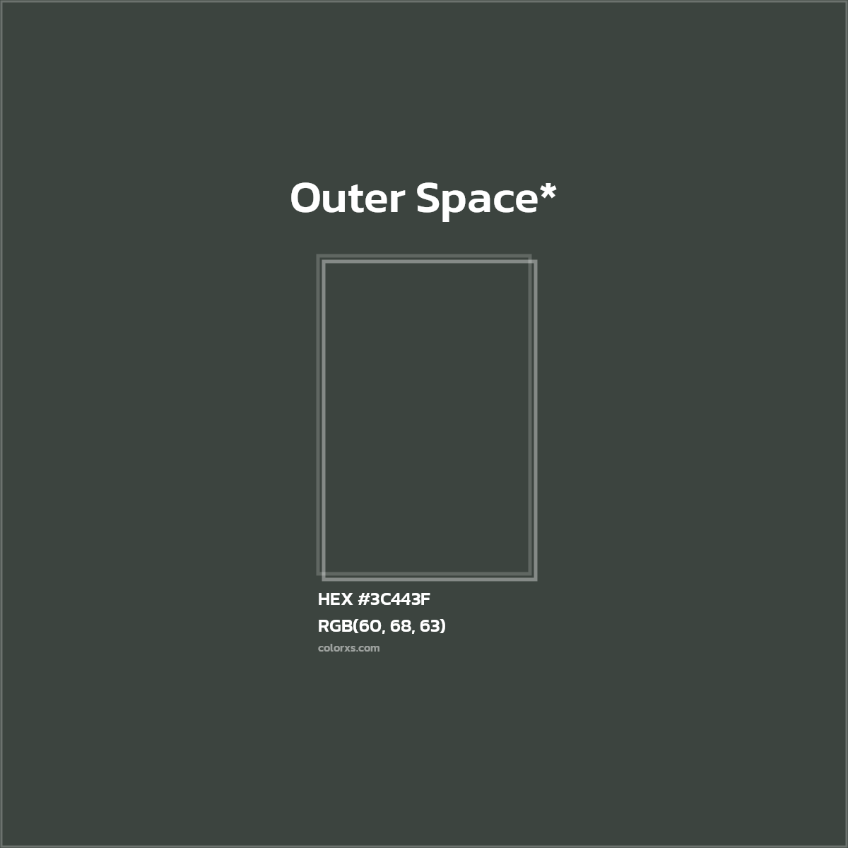 HEX #3C443F Color Name, Color Code, Palettes, Similar Paints, Images
