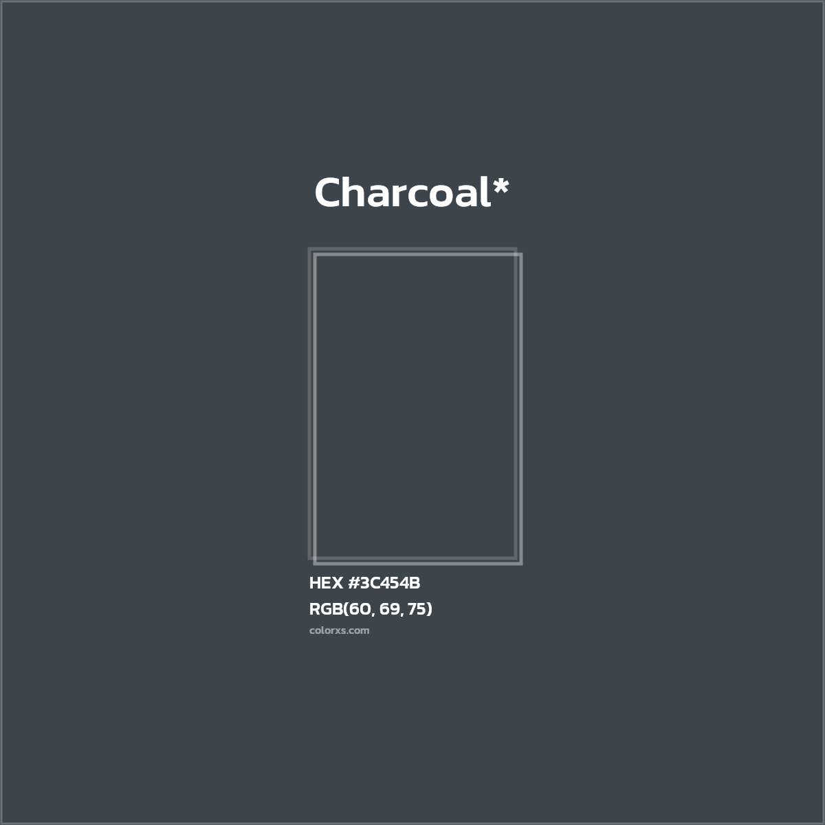 HEX #3C454B Color Name, Color Code, Palettes, Similar Paints, Images