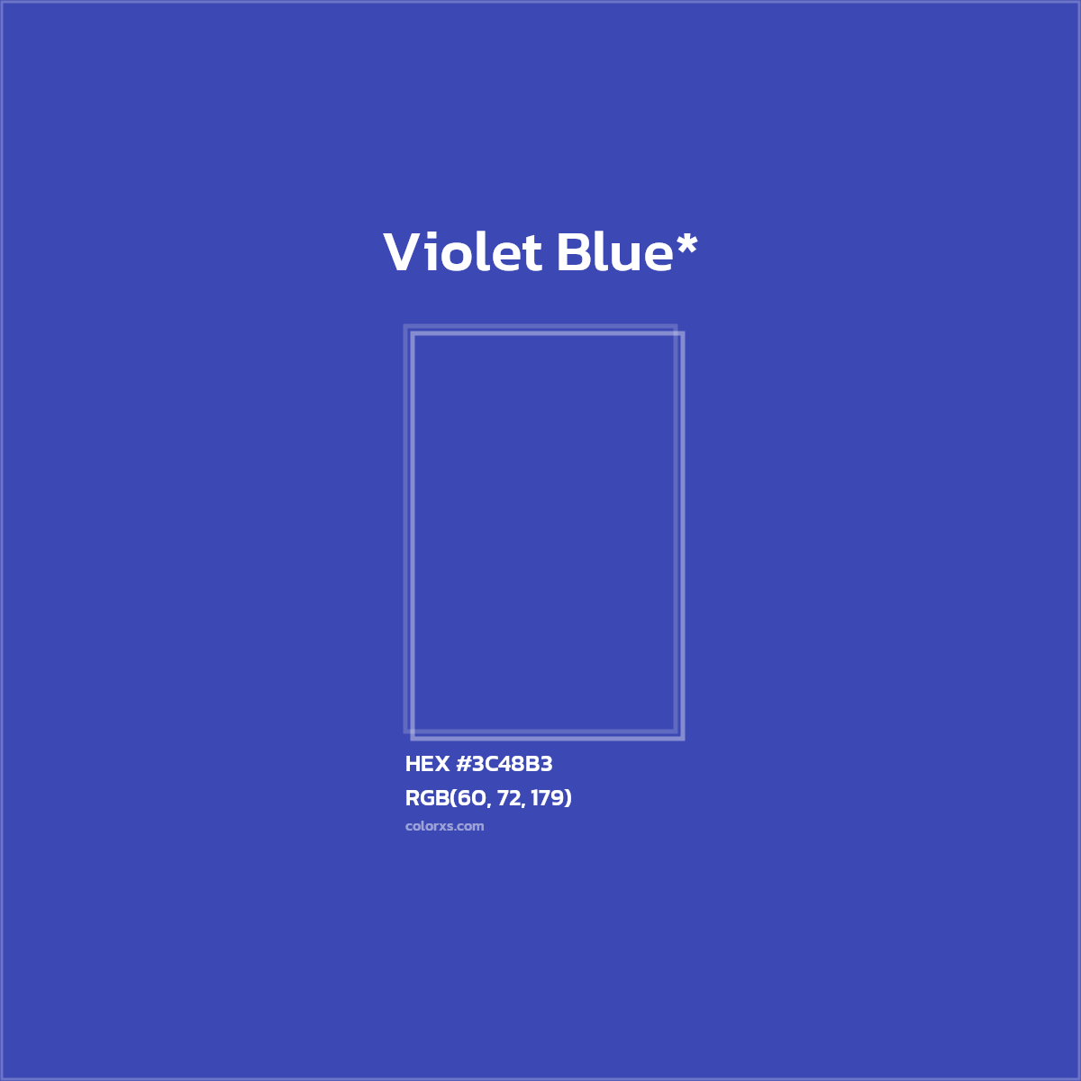 HEX #3C48B3 Color Name, Color Code, Palettes, Similar Paints, Images