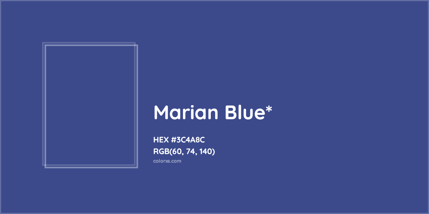 HEX #3C4A8C Color Name, Color Code, Palettes, Similar Paints, Images