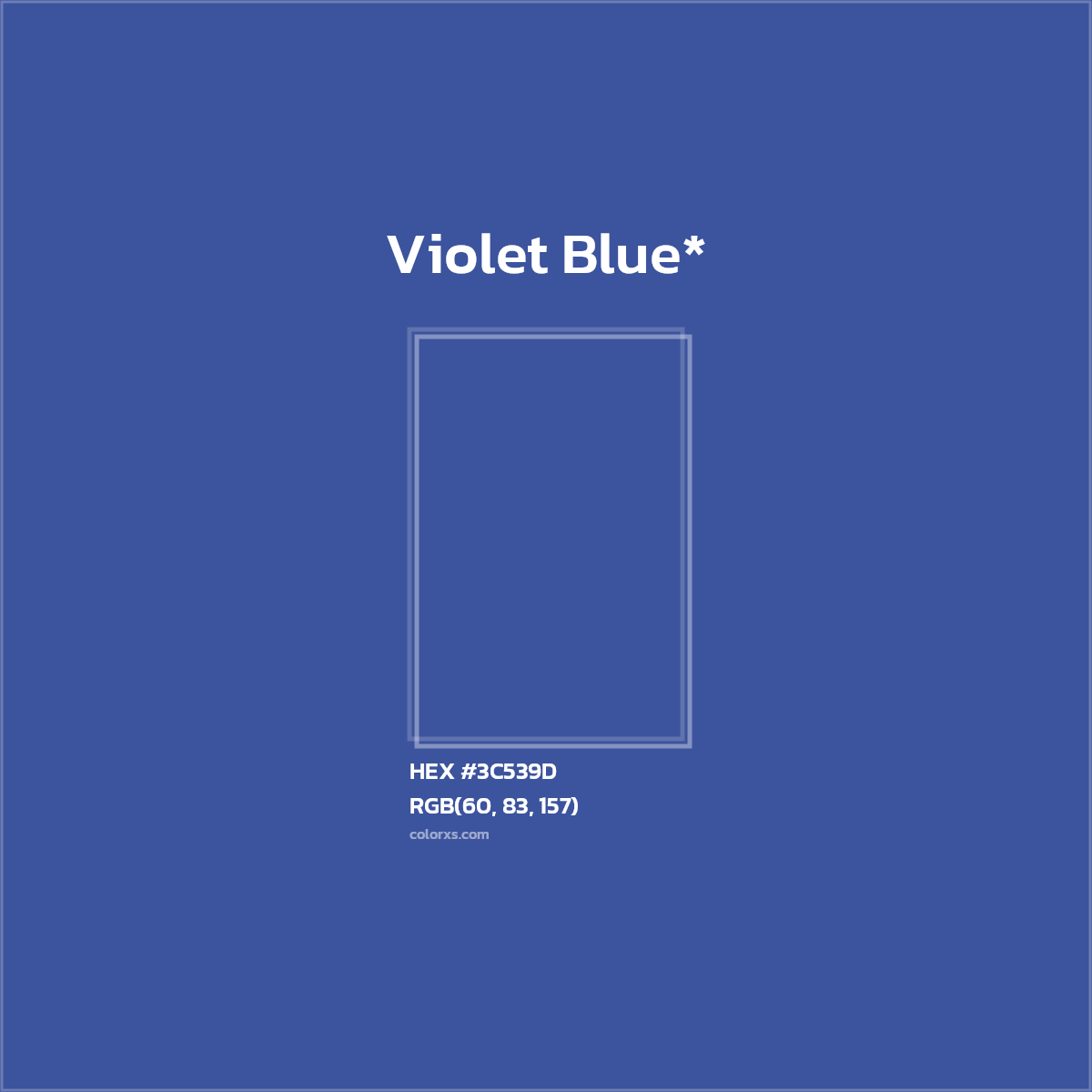 HEX #3C539D Color Name, Color Code, Palettes, Similar Paints, Images