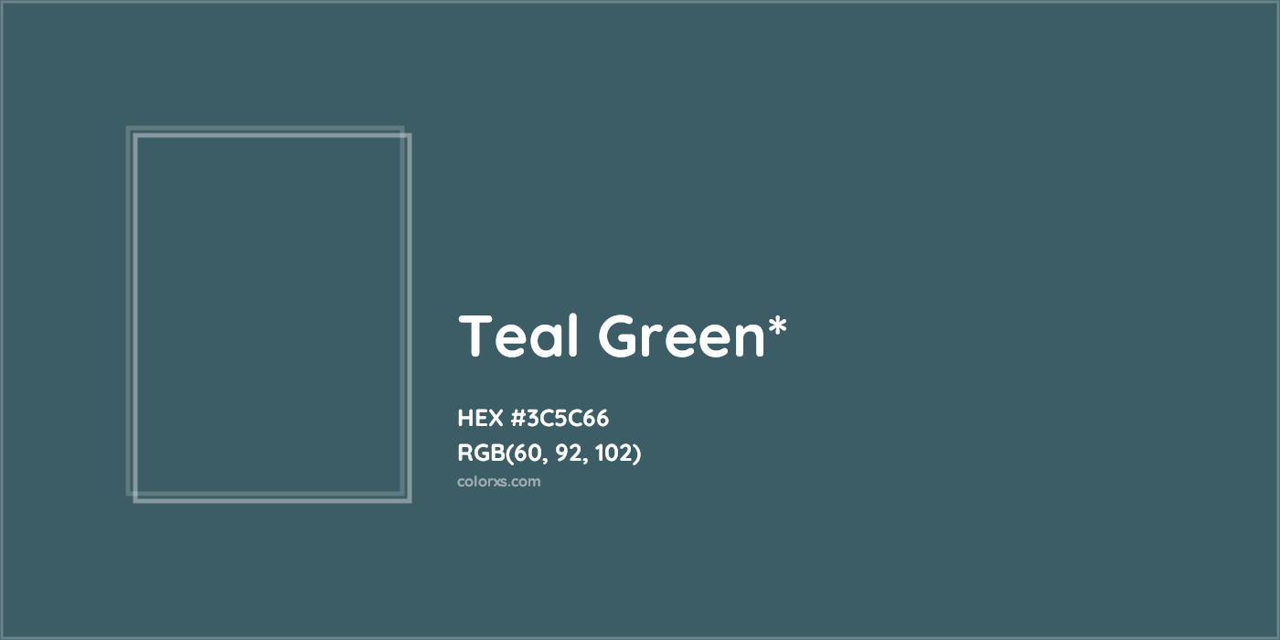 HEX #3C5C66 Color Name, Color Code, Palettes, Similar Paints, Images