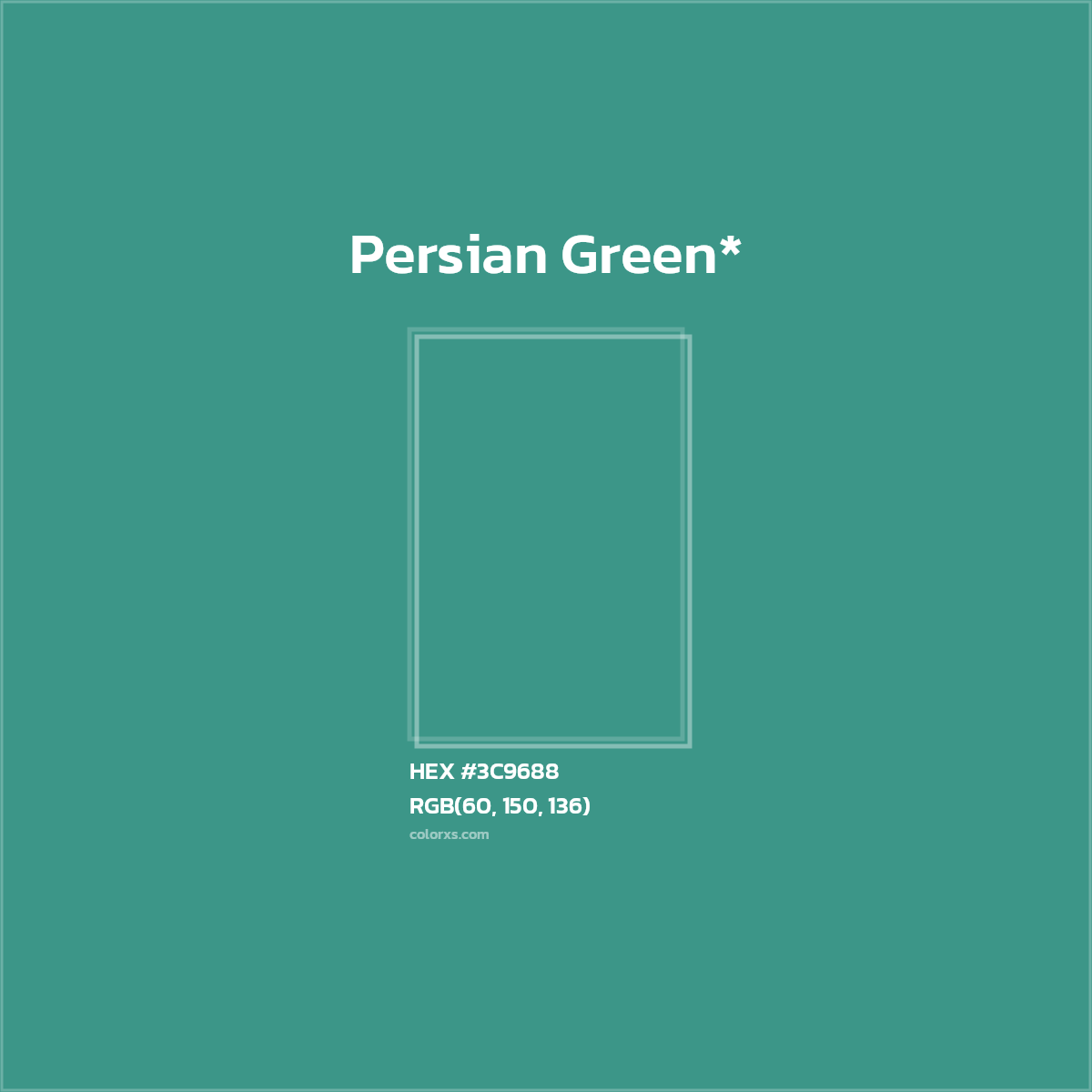 HEX #3C9688 Color Name, Color Code, Palettes, Similar Paints, Images