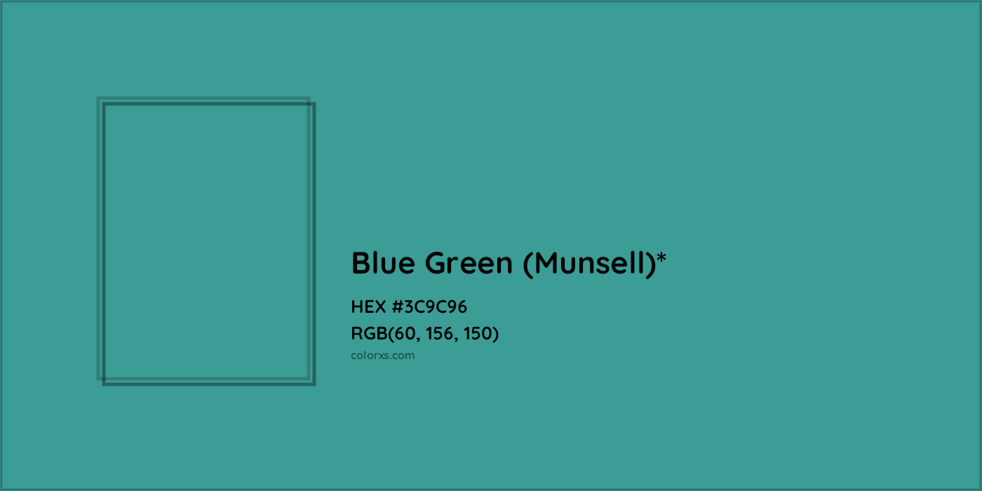 HEX #3C9C96 Color Name, Color Code, Palettes, Similar Paints, Images