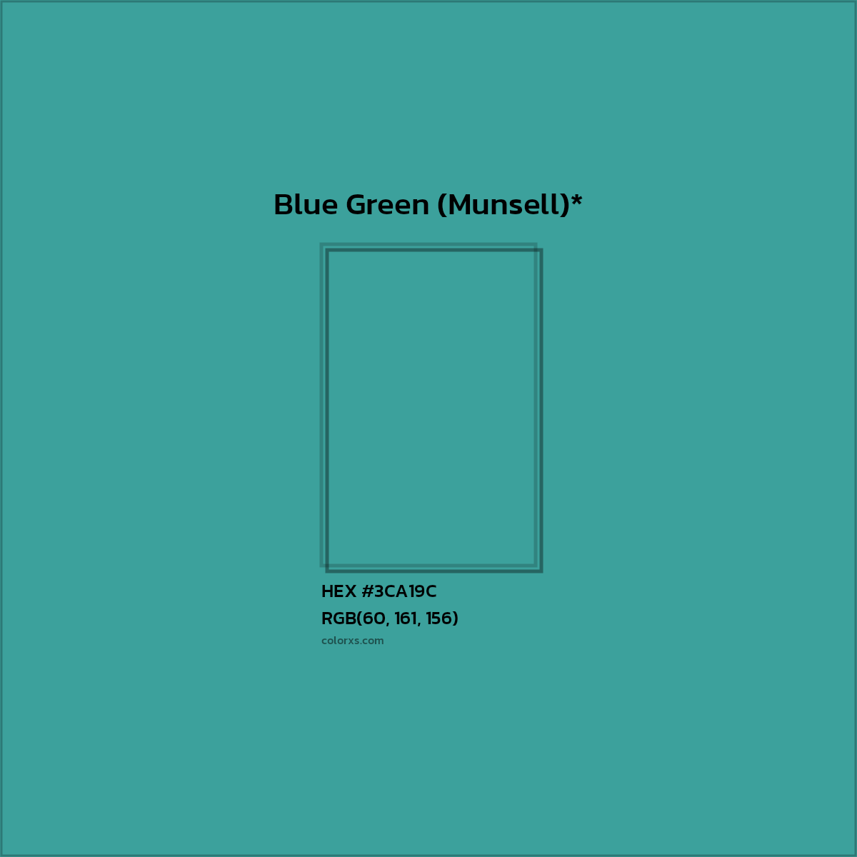 HEX #3CA19C Color Name, Color Code, Palettes, Similar Paints, Images