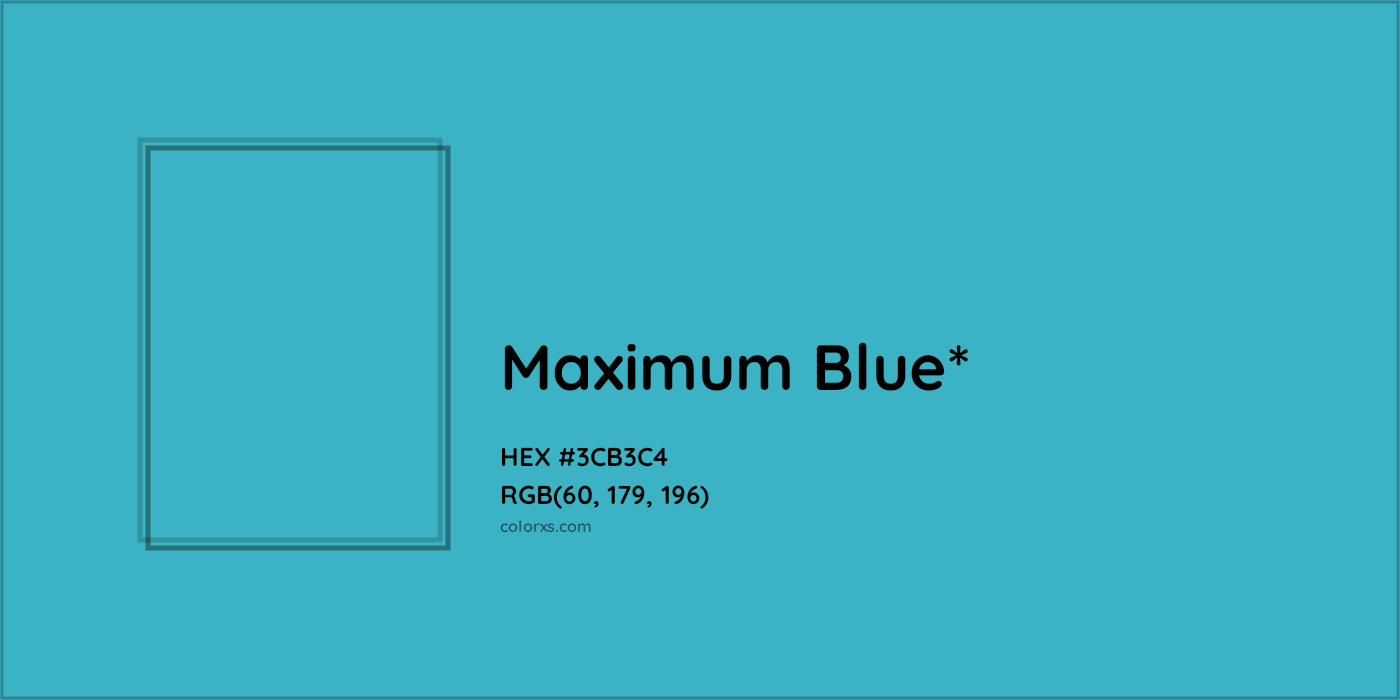 HEX #3CB3C4 Color Name, Color Code, Palettes, Similar Paints, Images