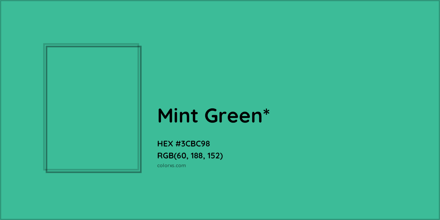 HEX #3CBC98 Color Name, Color Code, Palettes, Similar Paints, Images
