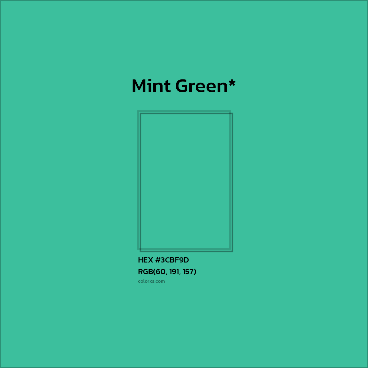 HEX #3CBF9D Color Name, Color Code, Palettes, Similar Paints, Images