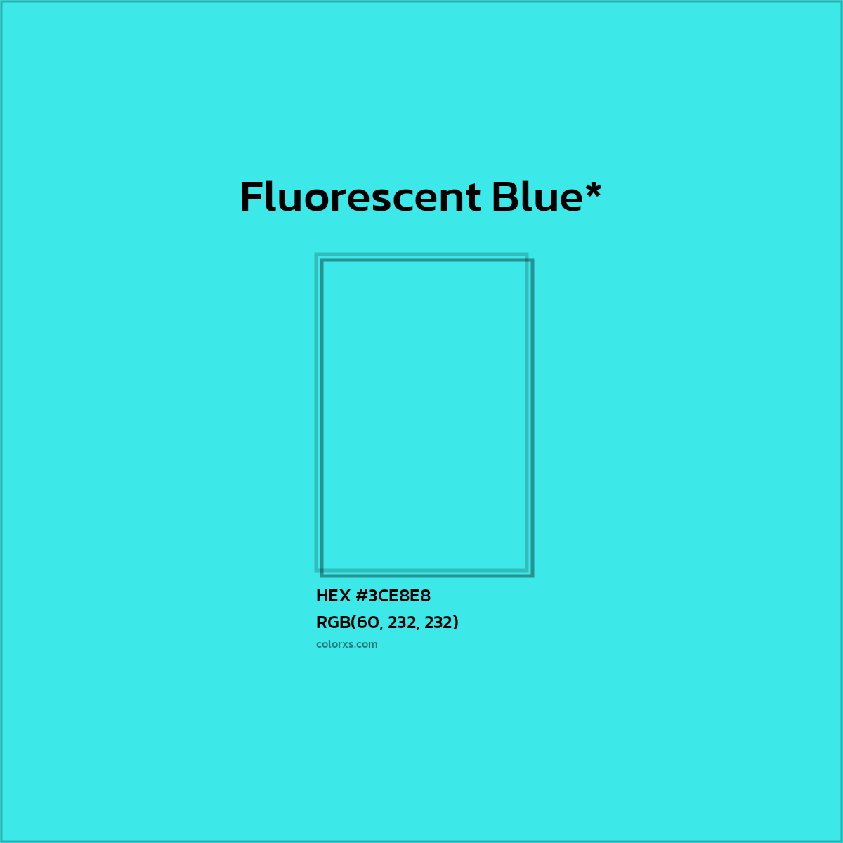 HEX #3CE8E8 Color Name, Color Code, Palettes, Similar Paints, Images