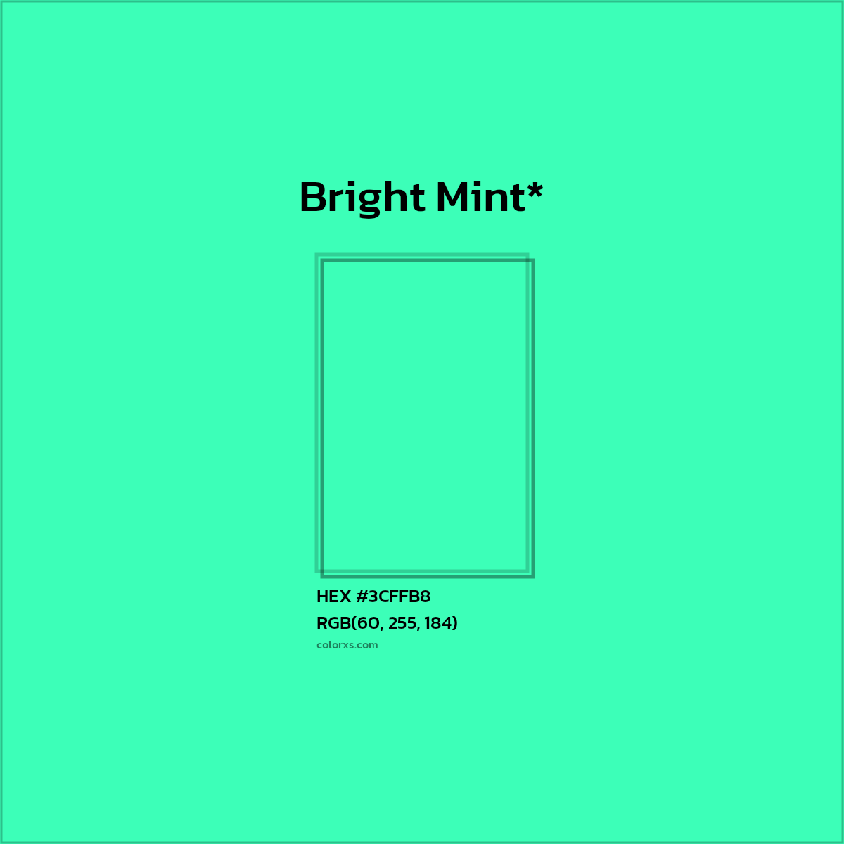 HEX #3CFFB8 Color Name, Color Code, Palettes, Similar Paints, Images